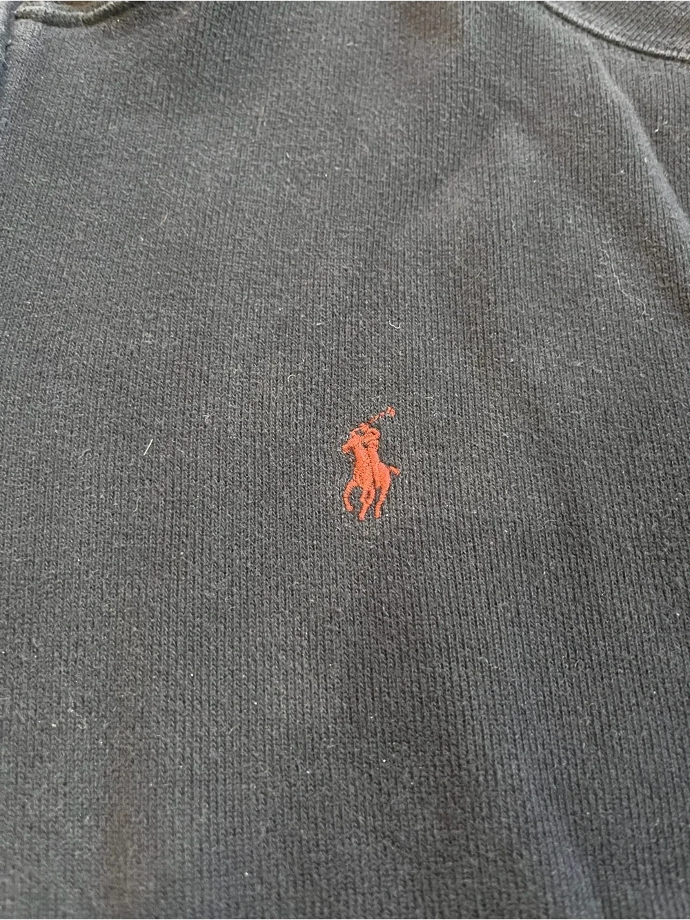 Polo Ralph Lauren Navy Quarter-Zip Sweater Size XL with Red Pony